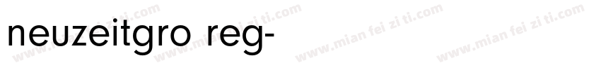 neuzeitgro reg字体转换